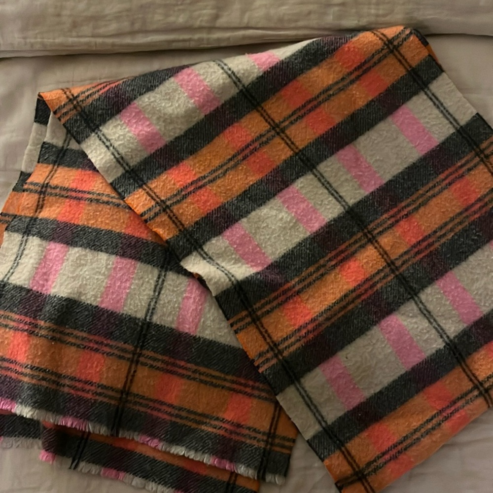 J. Crew wool plaid blanket scarf